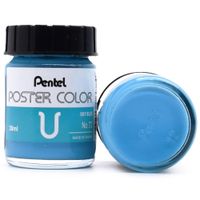 Tinta Guache Profissional Pentel Poster Color 72 azul céu