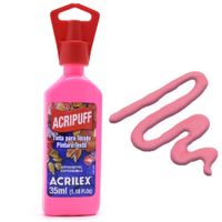 Tinta Acripuff para Tecido Acrilex 35ml 537 - rosa