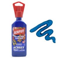 Tinta Acripuff para Tecido Acrilex 35ml 501 - azul turqueza