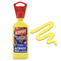 Tinta Acripuff para Tecido Acrilex 35ml 504 - amarelo limão