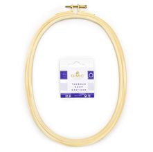 Bastidor Oval de Madeira com Regulador 18 x 24cm - DMC