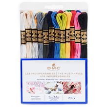 Kit Linha DMC Mouliné Spécial 24 Cores - Cores Essenciais