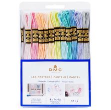Kit Linha DMC Mouliné Spécial 12 Cores - Cores Pastéis