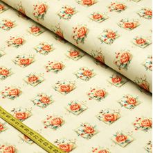 Tecido Estampado Para Patchwork - Delicatesse : Moldura Rosas (0,50x1,50)