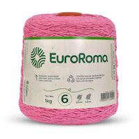 Barbante EuroRoma Colorido Nº06 1,0Kg Rosa