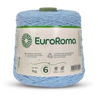 Barbante EuroRoma Colorido Nº06 1,0Kg Azul bebê