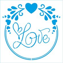 Stencil Litoarte 14 x 14 cm - STA-203 Love