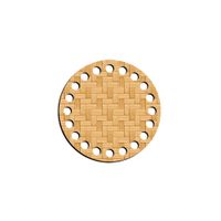 Base Para Crochê Redonda Decorada 10cm Bcd10-005