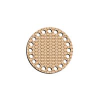 Base Para Crochê Redonda Decorada 10cm Bcd10-006