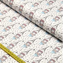 Tecido Estampado Para Patchwork - Lila em Paris (0,50x1,50)