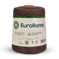 Barbante EuroRoma Colorido nº08 600g Marrom