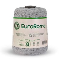 Barbante EuroRoma Colorido nº08 600g Cinza