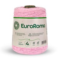 Barbante EuroRoma Colorido nº04 600g Rosa bebê