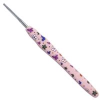 Agulha de Crochê Soft Estampada Pink  - Círculo 2,5mm