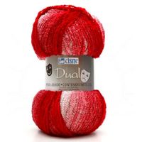 Fio Cisne Dual 200g 618 mescla branco/vermelho