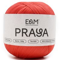 Linha Praya 100g - Fio com Elasticidade Coral