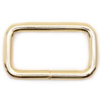 Argola Retangular Círculo 38mm - 6 Unidades 20 dourado