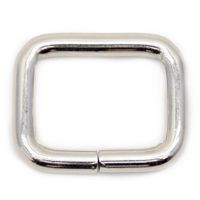 Argola Retangular 25mm - Círculo  10 - prata