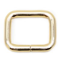 Argola Retangular 25mm - Círculo  20 dourado
