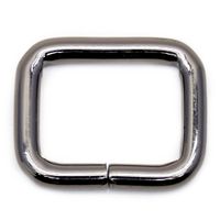 Argola Retangular 25mm - Círculo  30 preto