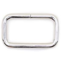 Argola Retangular Círculo 38mm - 6 Unidades 10 - prata
