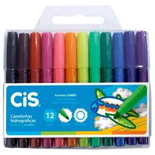 Caneta Hidrográfica CIS Jumbo - 12 Cores