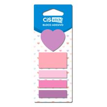 Bloco Adesivo Sticky Notes Coração - 100 Folhas