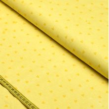 Tecido Tricoline Linha Criativa : Coração com Textura Canário (0,50x1,40)