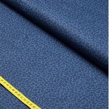 Tecido Tricoline Linha Criativa : Folhinhas Azul Marinho (0,50x1,40)