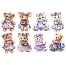 Estampa Fácil Fabricart - Bichinhos Lilás