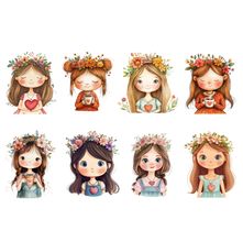 Estampa Fácil Fabricart - Meninas com Guirlanda