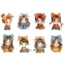 Estampa Fácil Fabricart - Meninas com Laço