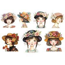 Estampa Fácil Fabricart - Meninas Vintage com Chapéu