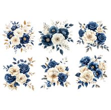 Estampa Fácil Fabricart - Rosas Azuis