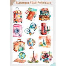 Estampa Fácil Fabricart - Viagem