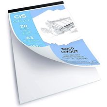 Bloco Layout A3 Branco 180g/m² CiS - 20 Folhas