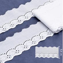 Bordado Inglês de Algodão 5,8cm Círculo 475890 Branco - 13,7 Metros