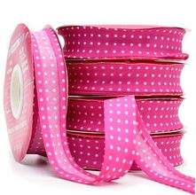 Viés Estampado Largo 24mm 20 metros - Bolinha Pink