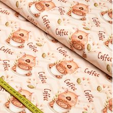 Tecido Tricoline Coleção Capybaras : Capivara Coffee (0,50x1,50)