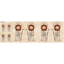 Tecido Tricoline Coleção Santinhos: Jesus Pastor (0,50x1,50)