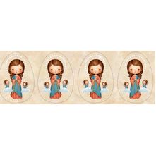 Tecido Tricoline Coleção Santinhos: Nossa Senhora Desatadora de Nós (0,50x1,50)