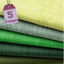 Kit de Tecido Linho Verde (30X70) 5 Estampas