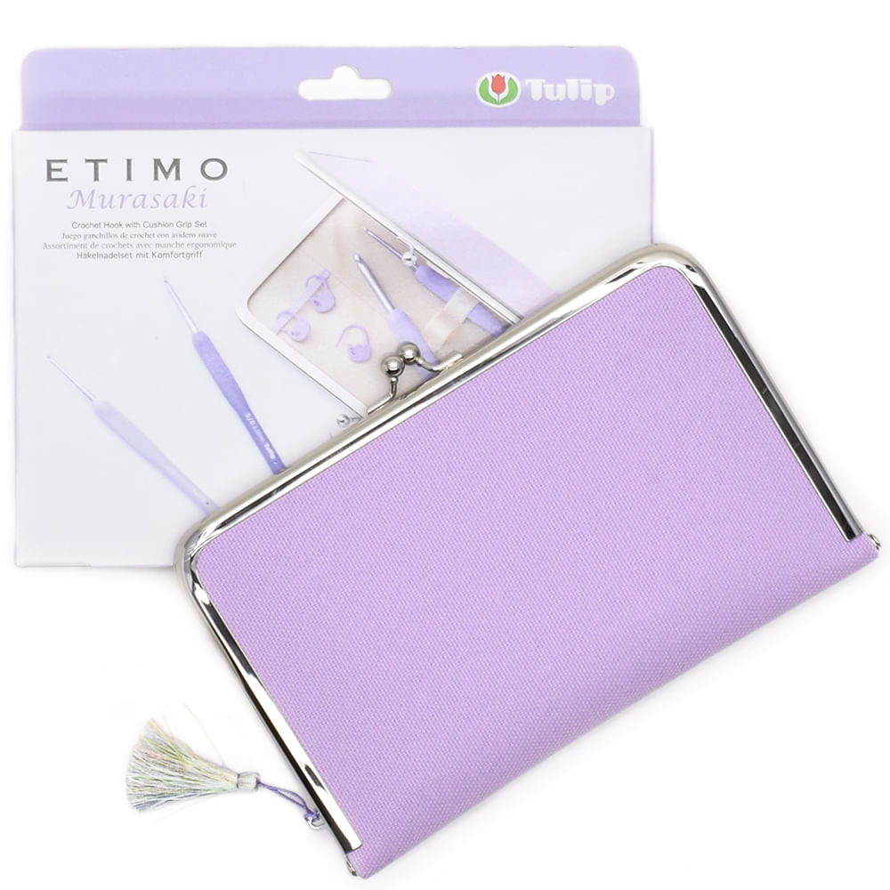 Kit Agulhas de Crochê ETIMO Murasaki Lilás - Tulip - Bazar Horizonte