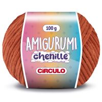 Fio Amigurumi Chenille Círculo 100g - PRÉ-VENDA 7529 terracota