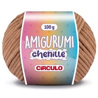 Fio Amigurumi Chenille Círculo 100g - PRÉ-VENDA 7713 lenha