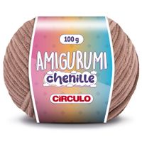Fio Amigurumi Chenille Círculo 100g - PRÉ-VENDA 7567 cacau