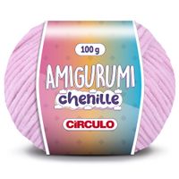 Fio Amigurumi Chenille Círculo 100g - PRÉ-VENDA 3077 quartzo