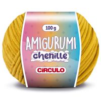 Fio Amigurumi Chenille Círculo 100g - PRÉ-VENDA 7069 mostarda