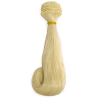 Cabelo para Boneca Liso Círculo  30 platinado
