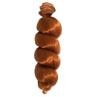 Cabelo para Boneca Ondulado Círculo  40 ruivo